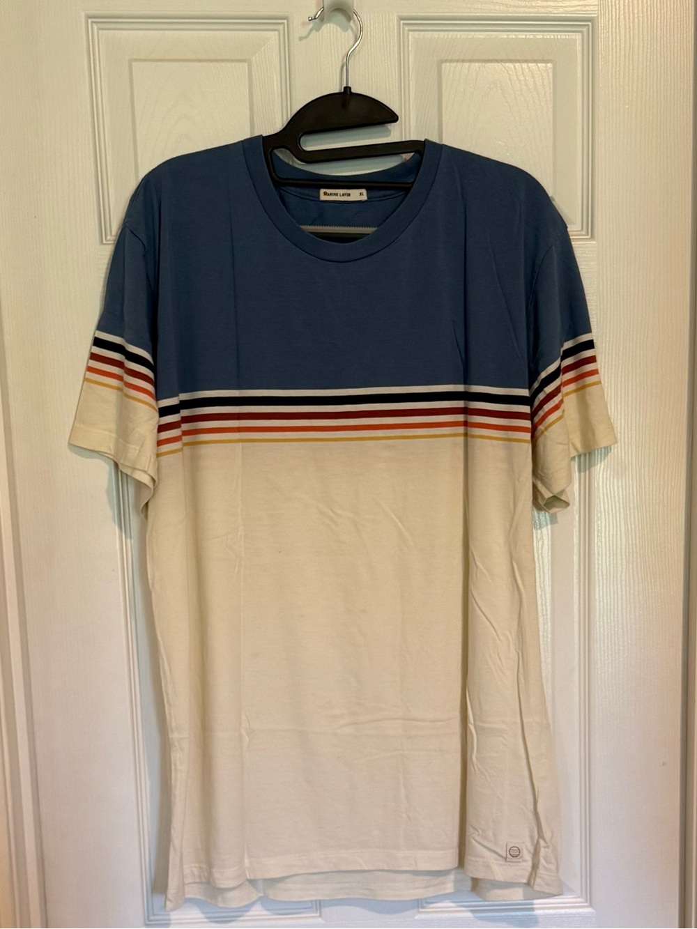 Marine Layer Signature Crew Stripe Tee Size XL - Picture 8 of 9